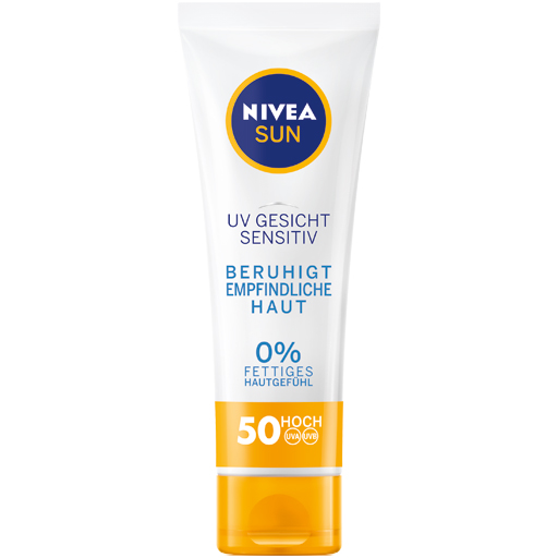 NIVEA SUN Gesichtscreme sensitive LSF 50  50 ml  Creme