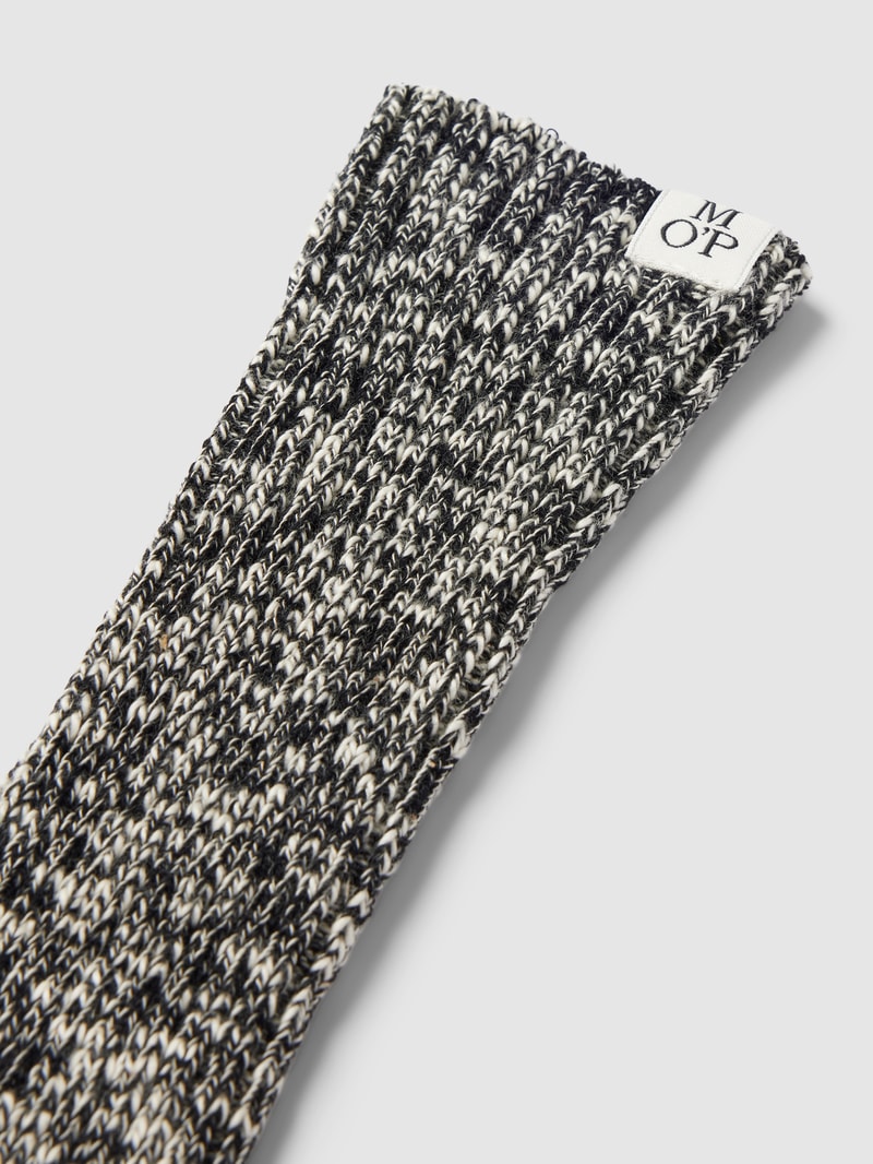 Socken mit Label-Detail Modell 'Henriette' in schwarz