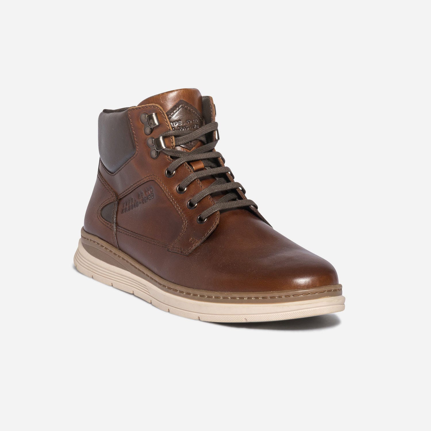 Basket marron en cuir