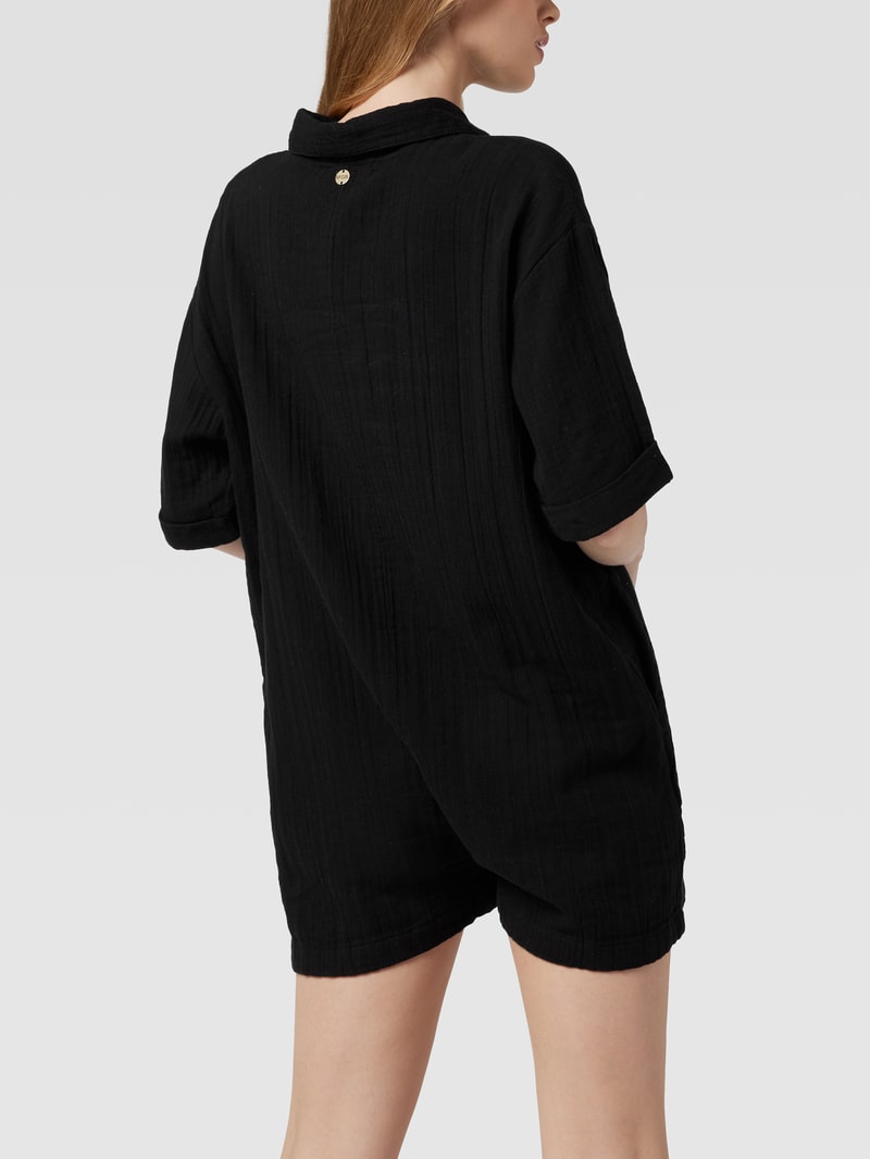 Playsuit mit Eingrifftaschen in schwarz
