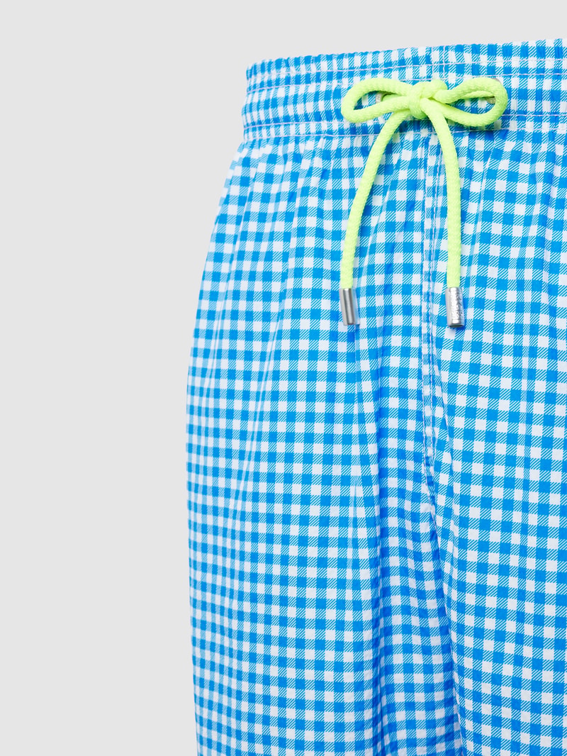 Badehose mit Allover-Muster Modell 'GUSTAVIA' in blau