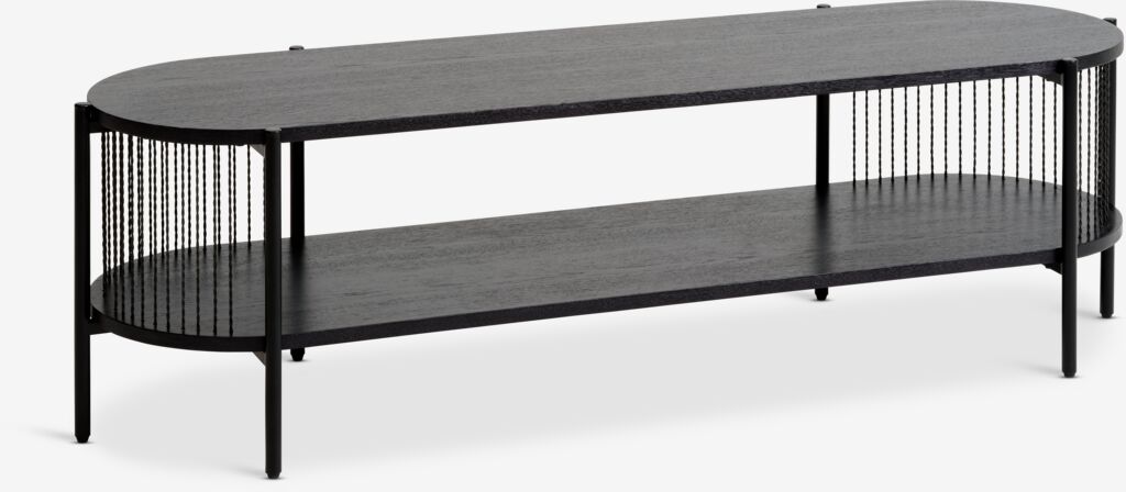 Suporte para TV SNESLEV com 1 prateleira, preto.