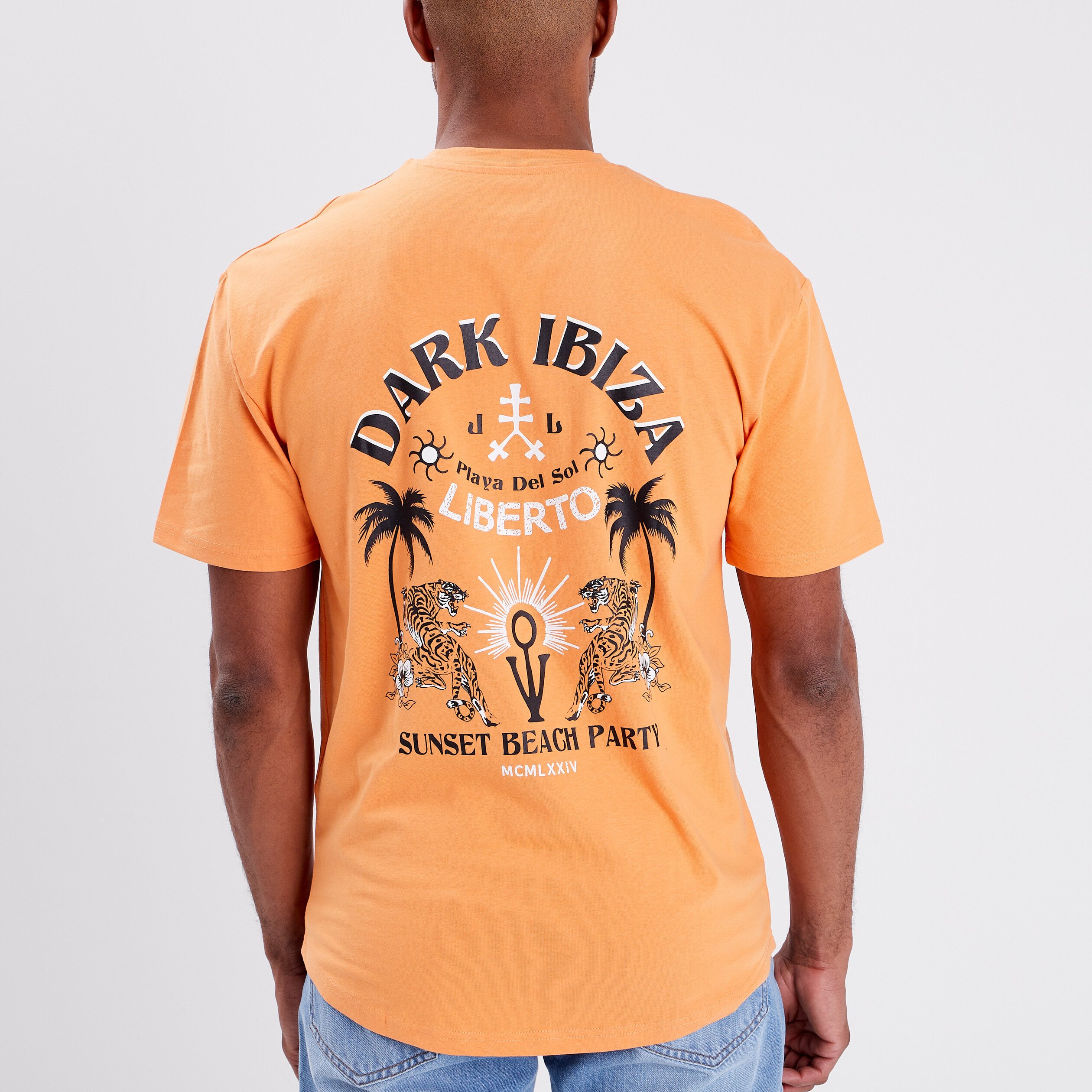 T-shirt manches courtes Liberto orange clair homme | La Halle