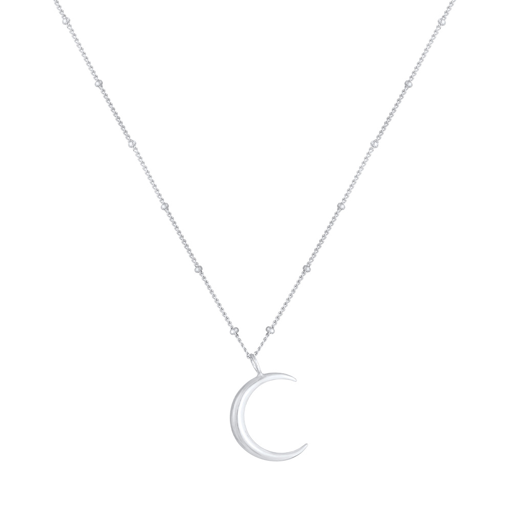 Elli Elli Collier Chaîne boule astro faucille demi-lune pour dames en 925/1000 argent  Bijoux