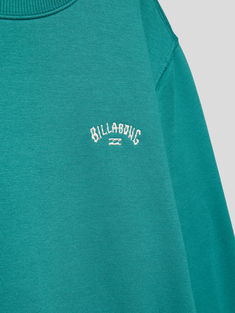 Sweatshirt mit Logo-Stitching Modell 'ARCH' in türkis