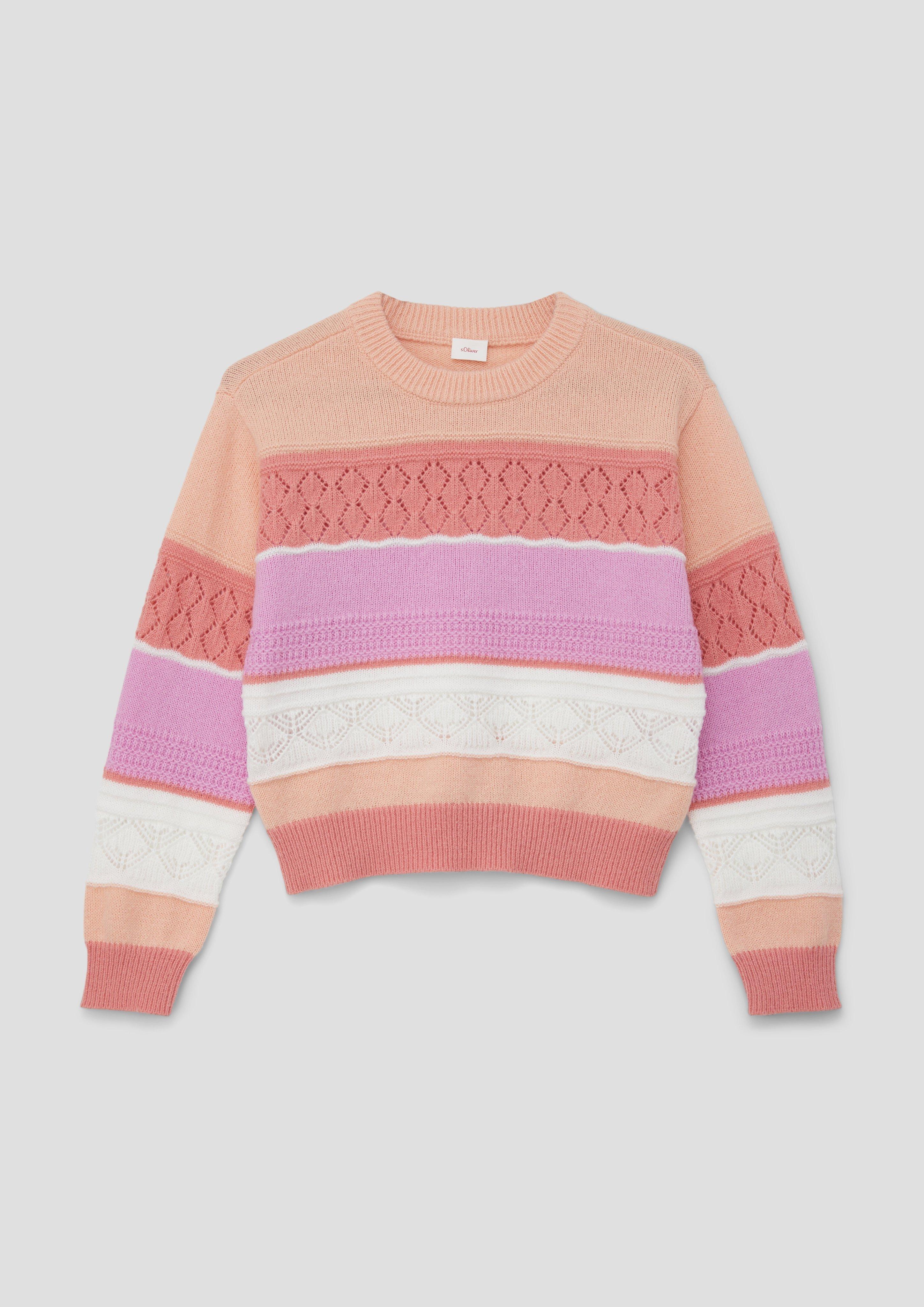 Strickpullover mit Ajourmuster  2140224-44X1