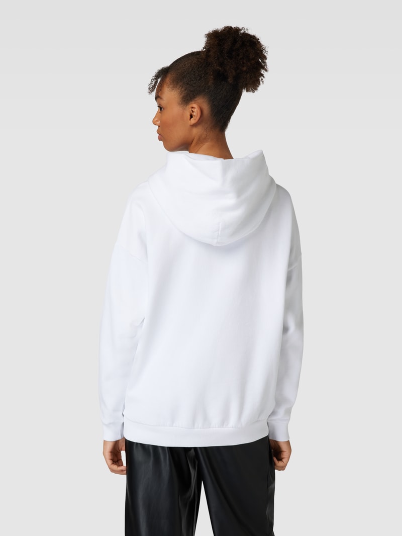 Hoodie mit Label-Print Modell 'LOVE' in weiß