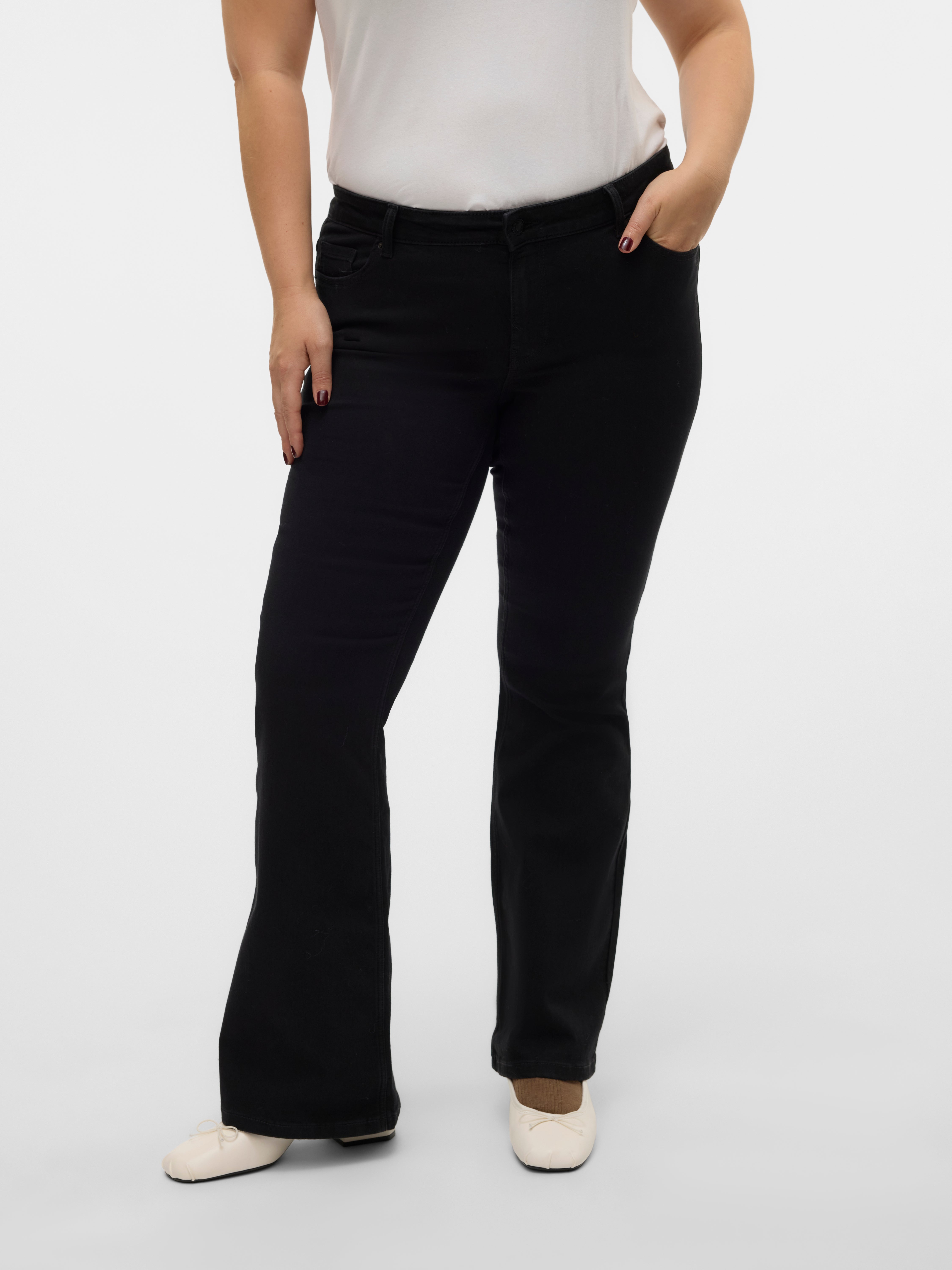 VMSIGI Niedrige Taille Ausgestellt Jeans
