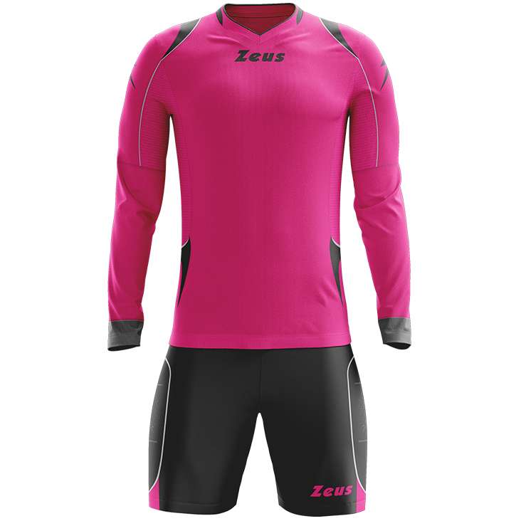 Zeus Paros Torwart Set Langarm Trikot mit Shorts Fucsia Schwarz