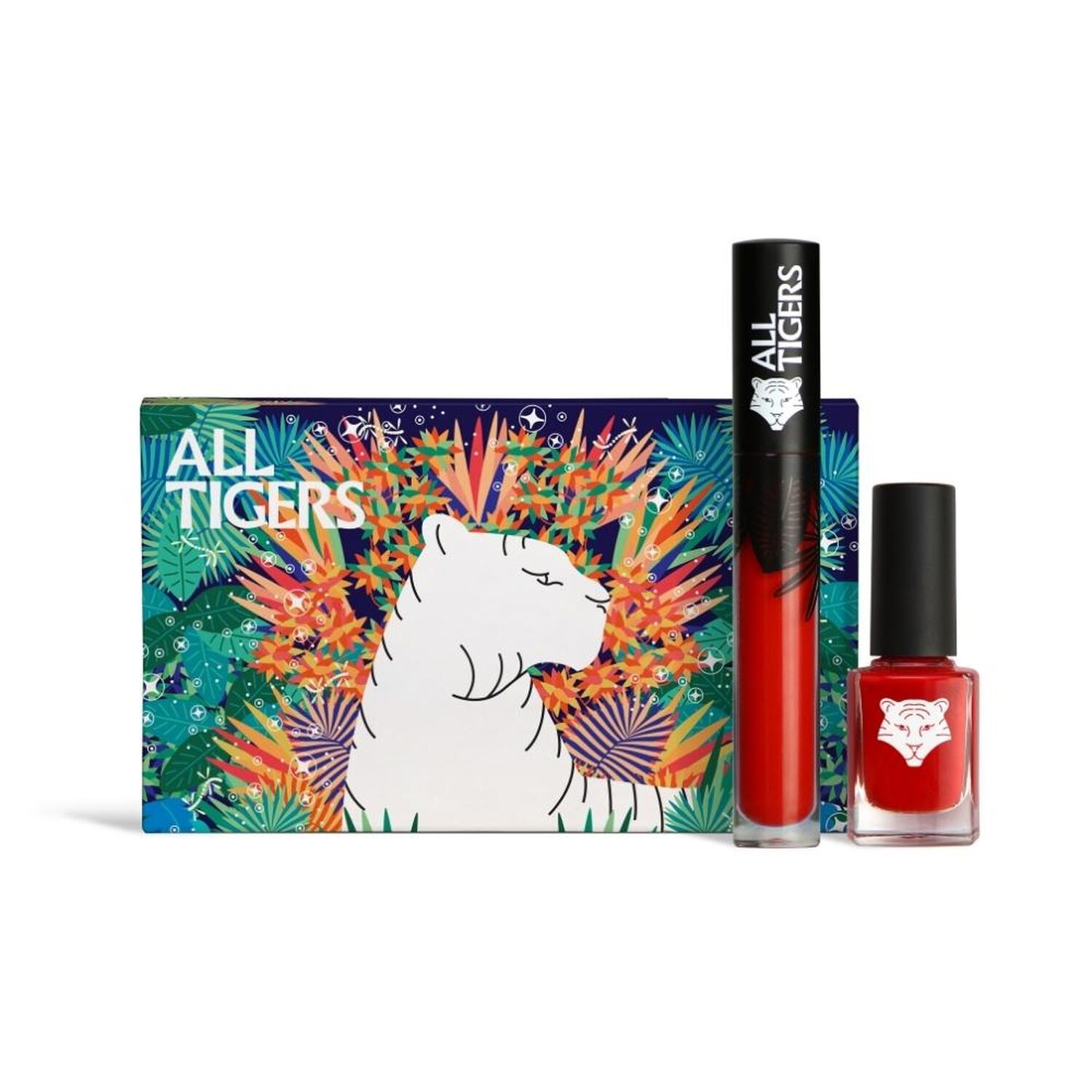 All Tigers Wild Stars Coffret Rouge à Lèvre et vernis à Ongles - Vegan