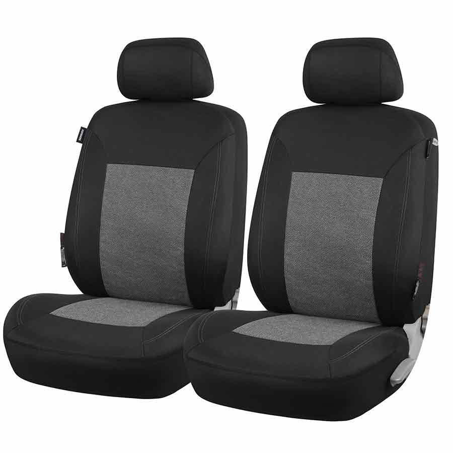 NORAUTO Sitzbezug für 2 Vordersitze, Design ERIS, schwarz-grau - ATU