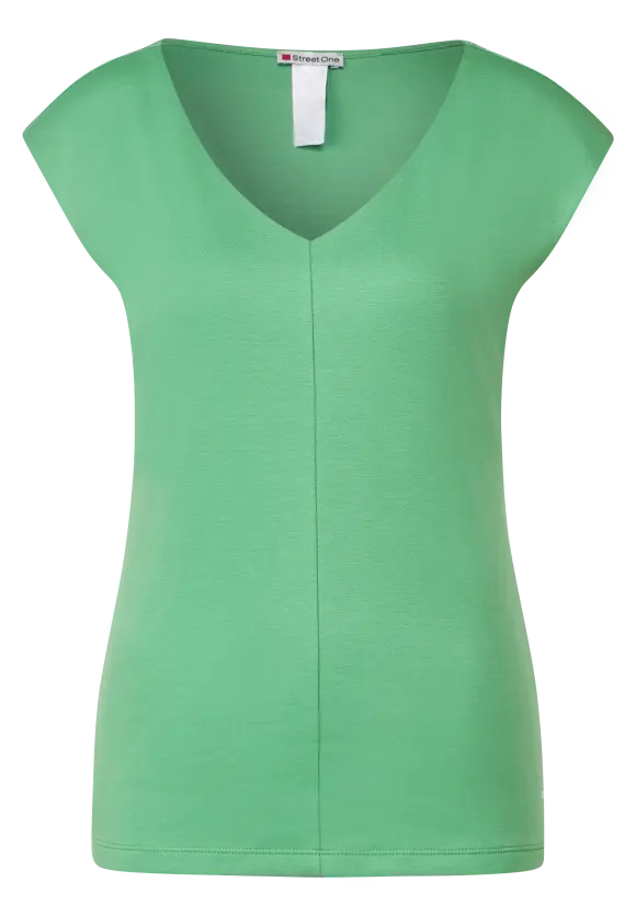 Street One Basicshirt mit V-Ausschnitt