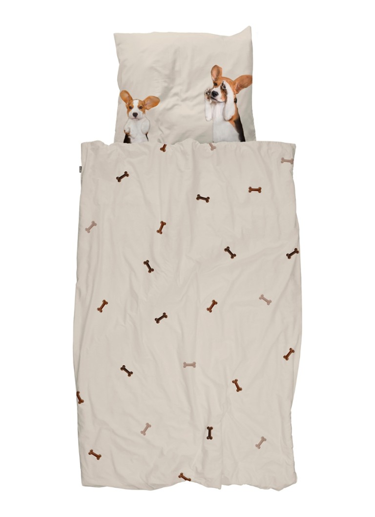 Snurk Beagle Friends organic cotton duvet cover set 160 TC - includes pillowcase