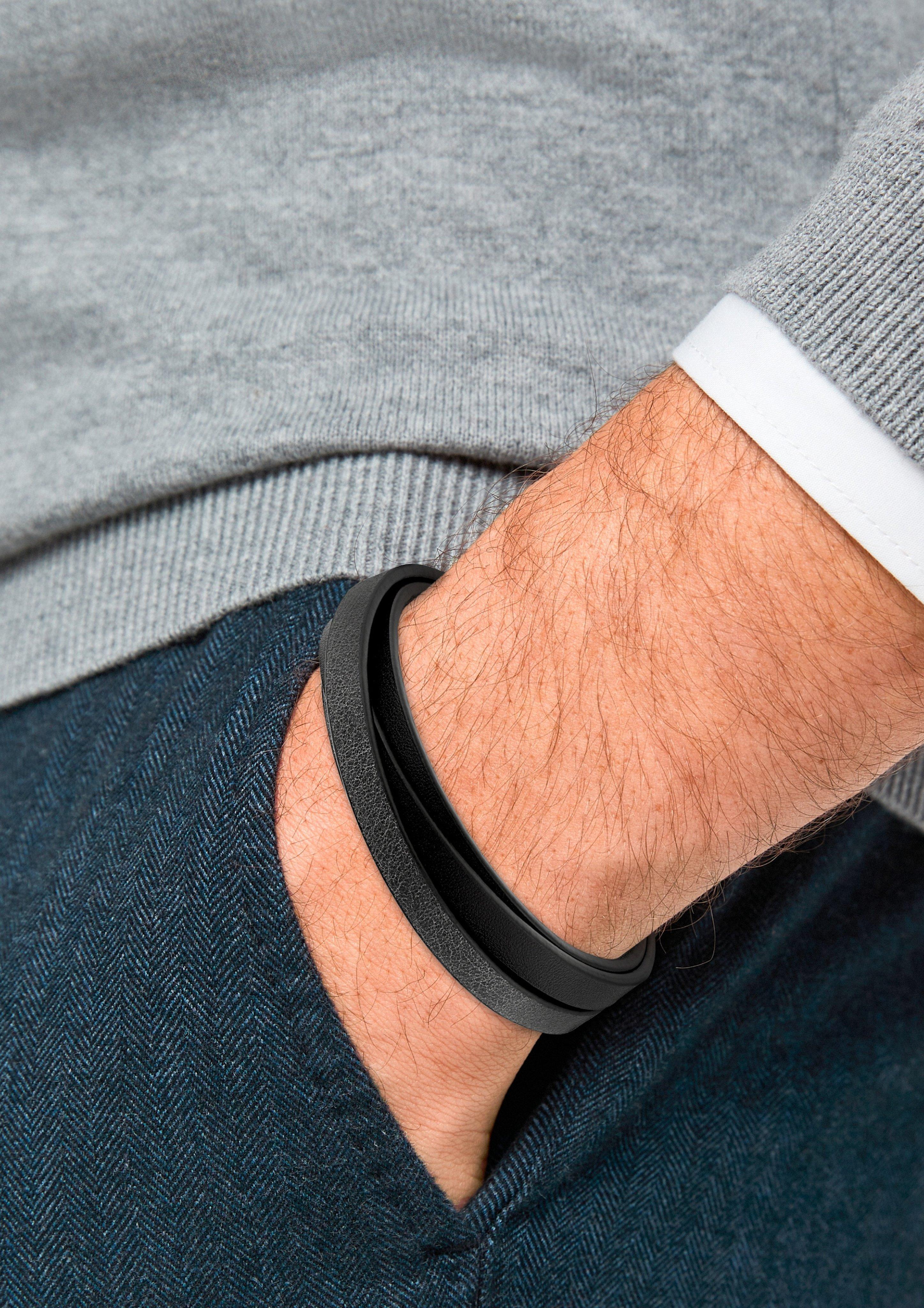 Mehrreihiges Lederarmband  6009608-95B0