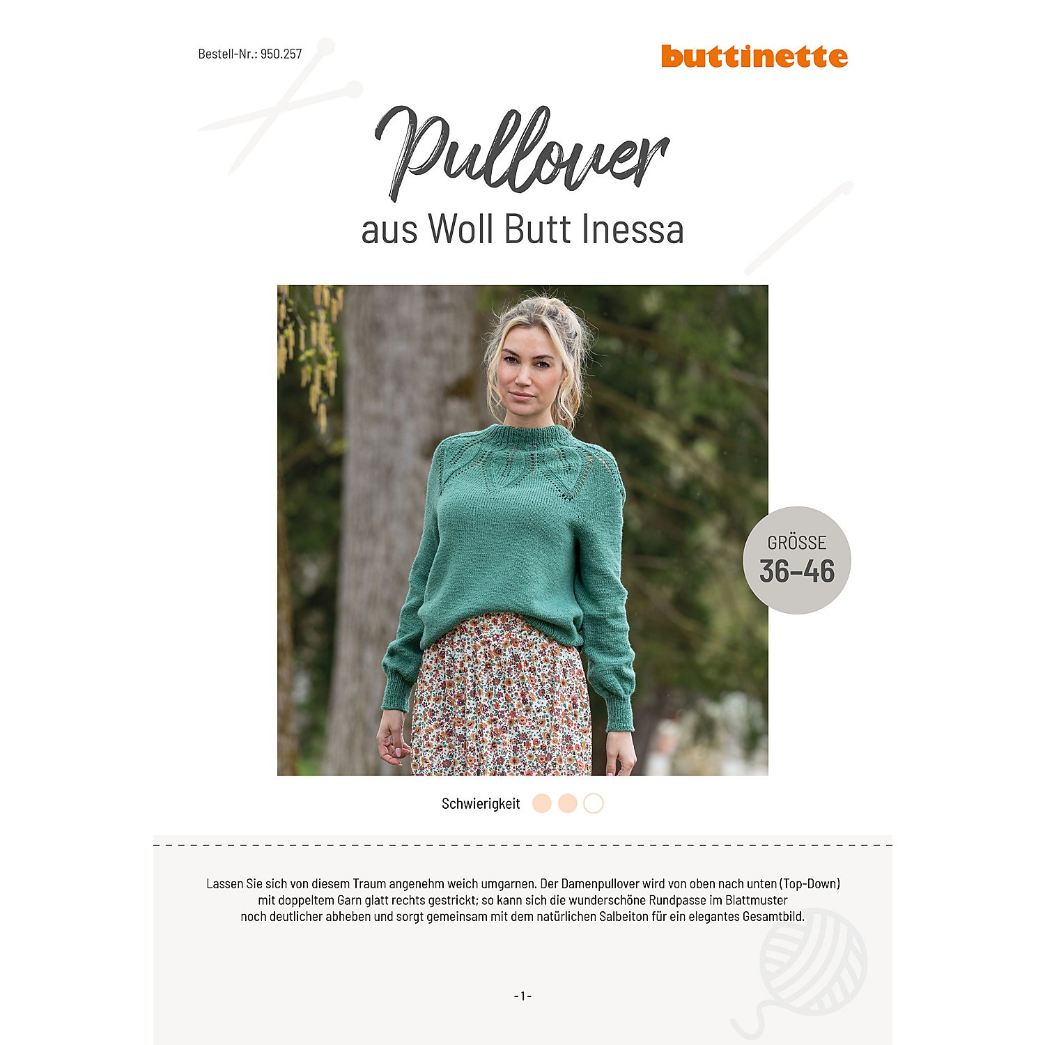 Strickanleitung – Pullover aus Woll Butt Inessa