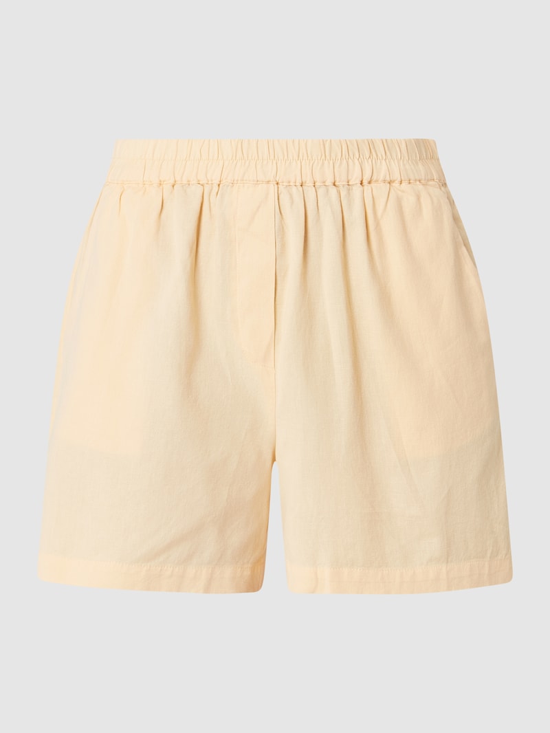Shorts aus Baumwoll-Leinen-Mix Modell 'Chellie' in apricot