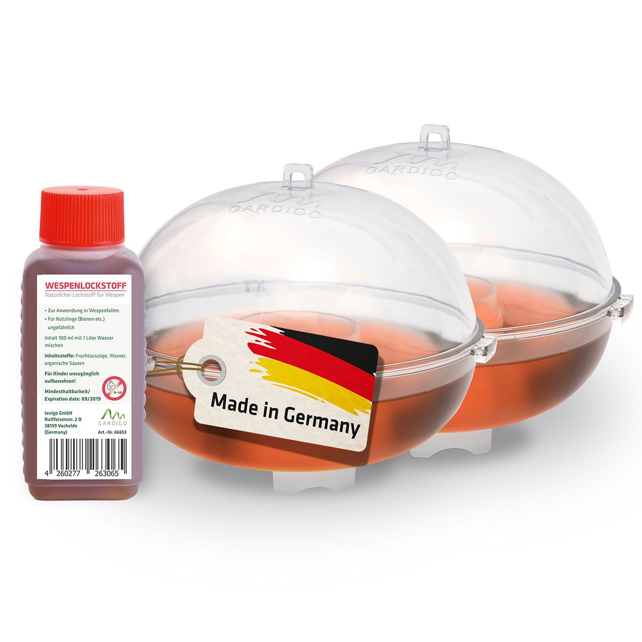 Gardigo Wespenfänger mit Lockstoff, 2er Set