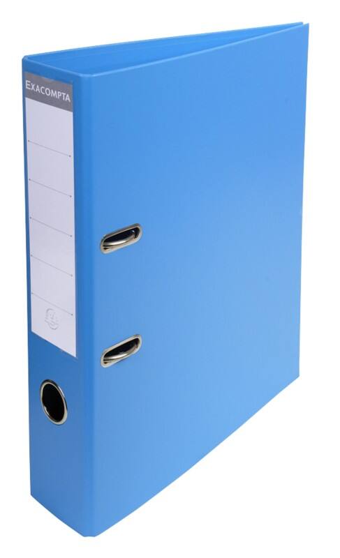Exacompta Prem Touch Ordner DIN A4 70 mm Blau 2 Ringe 53742E Pappkarton, PP (Polypropylen) Hochformat 10 Stück