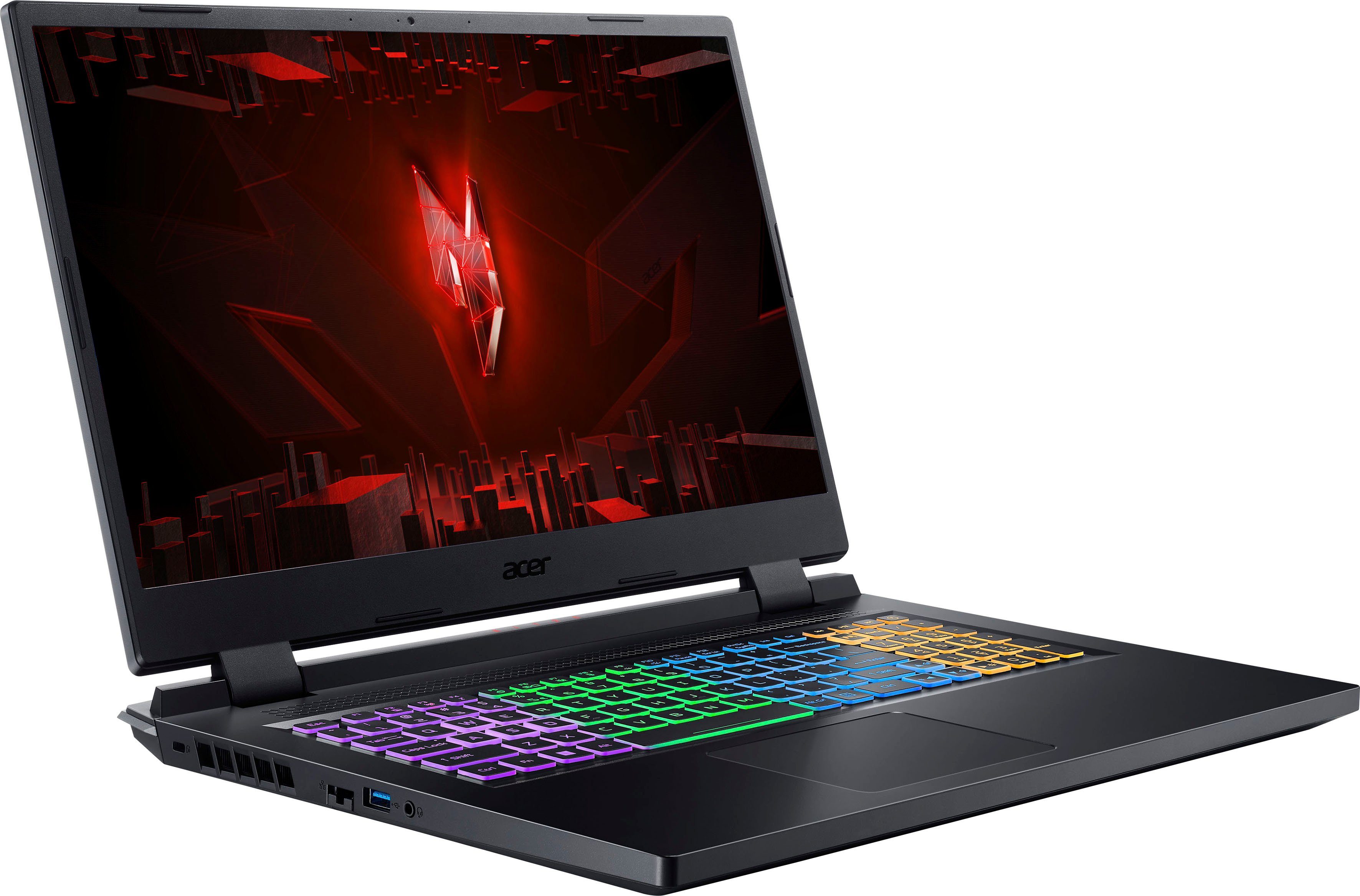Acer Nitro 5 AN517-55-54BD Gaming-Notebook (43,9 cm/17,3 Zoll, Intel Core i5 12450H, GeForce RTX 4050, 512 GB SSD, Thunderbolt™ 4)