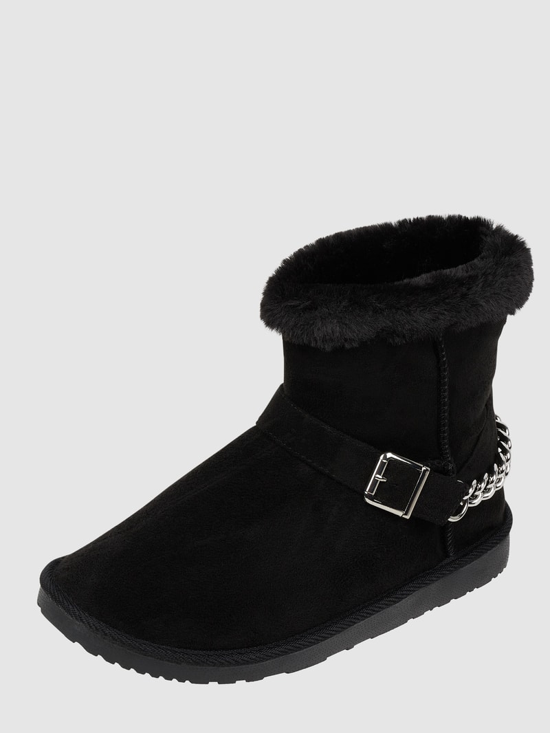 Boots in Leder-Optik Modell 'Breeze' in schwarz