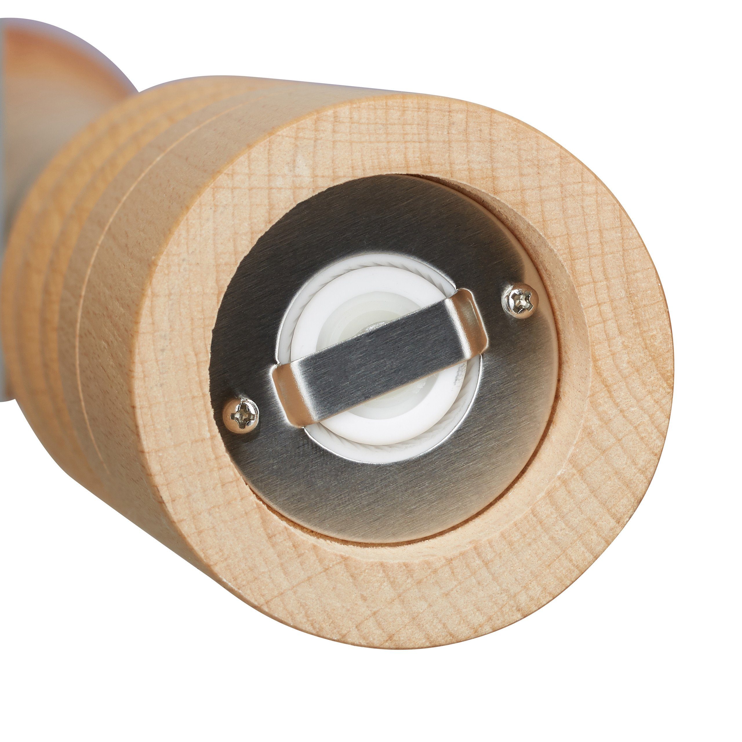 relaxdays Gewürzmühle 1 x Pfeffermühle Holz hellbraun