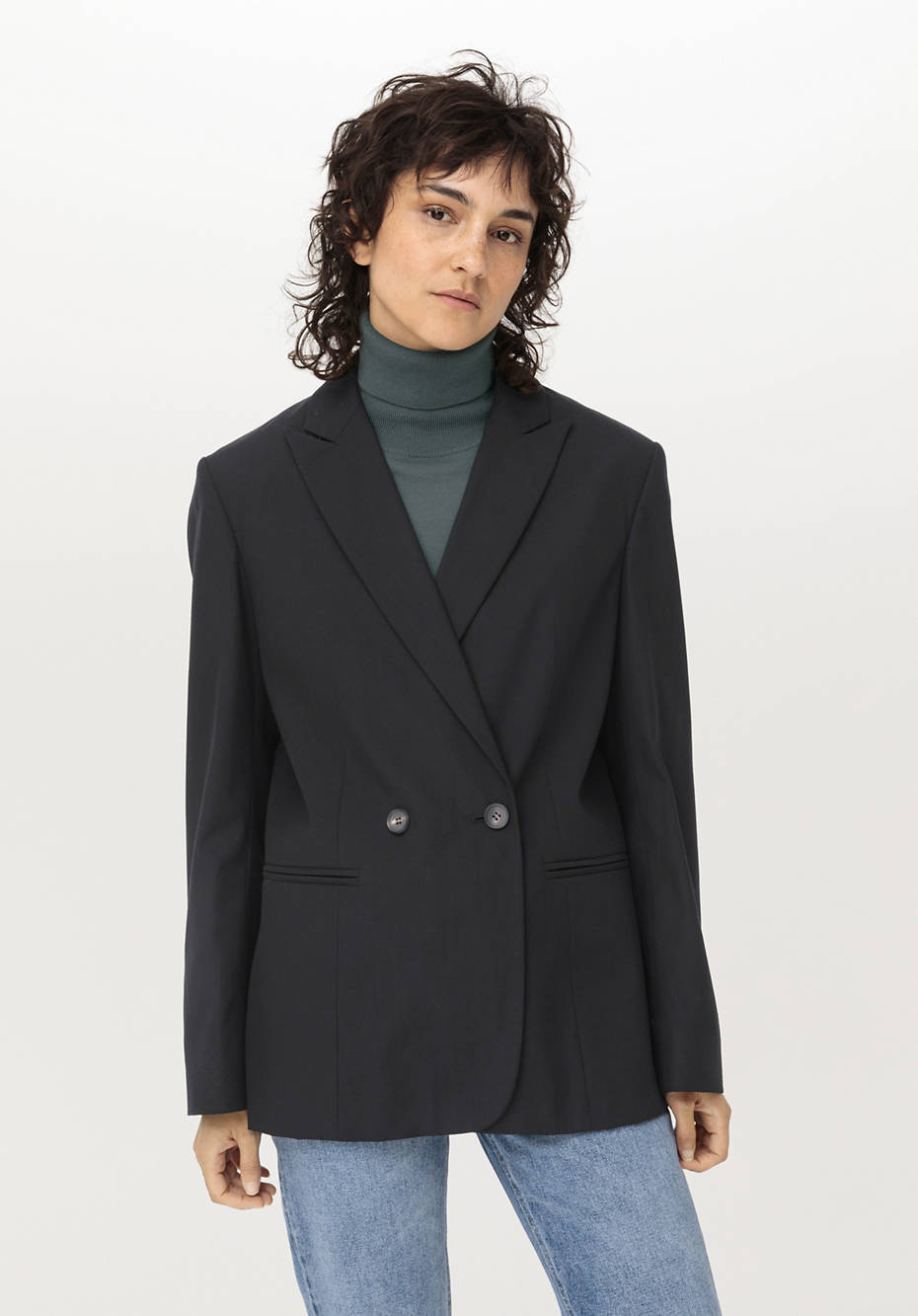 Blazer aus Bio-Merinowolle mit Bio-Baumwolle