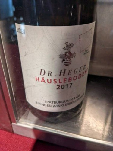 Dr. HegerHäusleboden Spätburgunder GG 2017