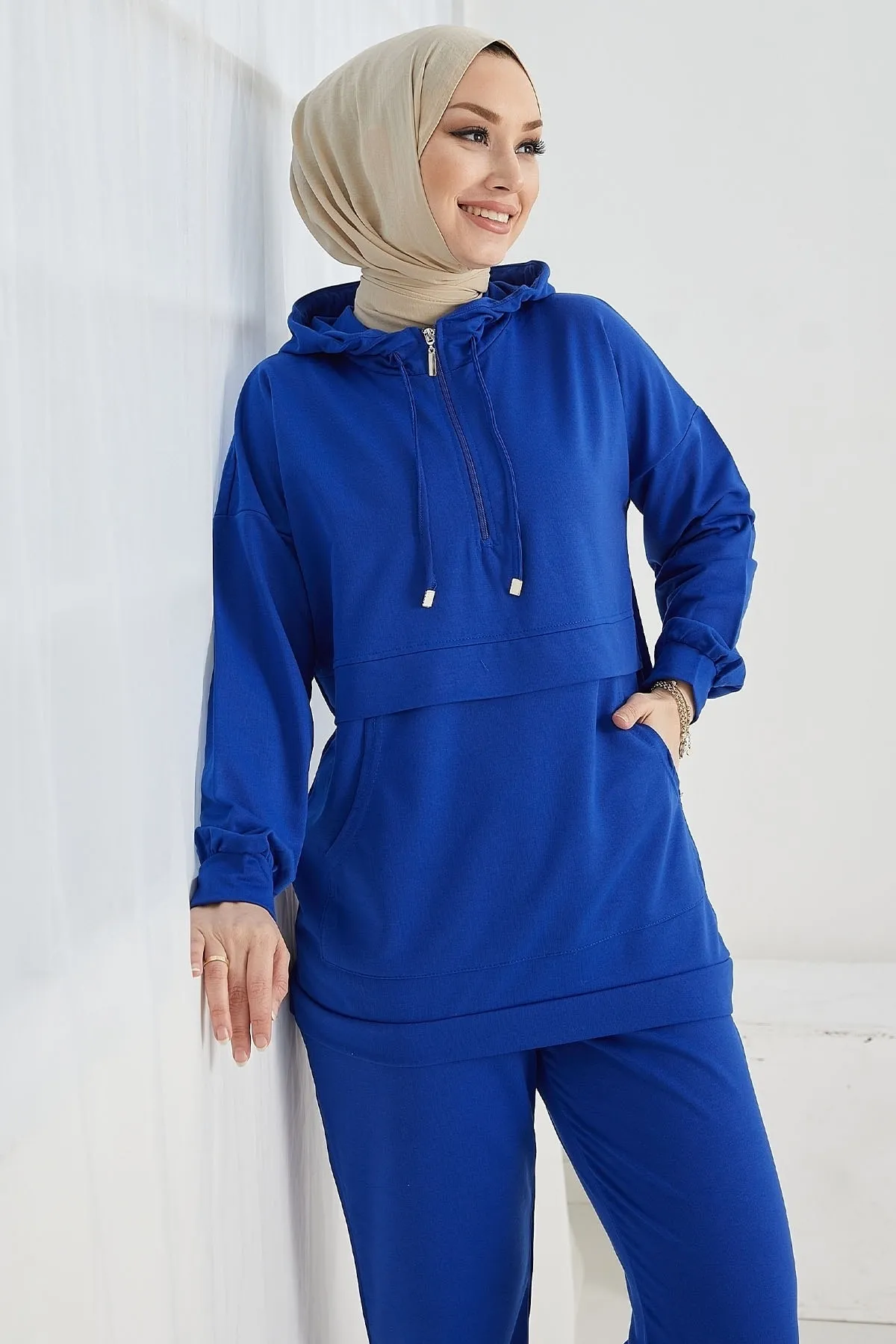 InStyle  Arves Doppelanzug mit Reißverschluss und Kapuze – Saksblau