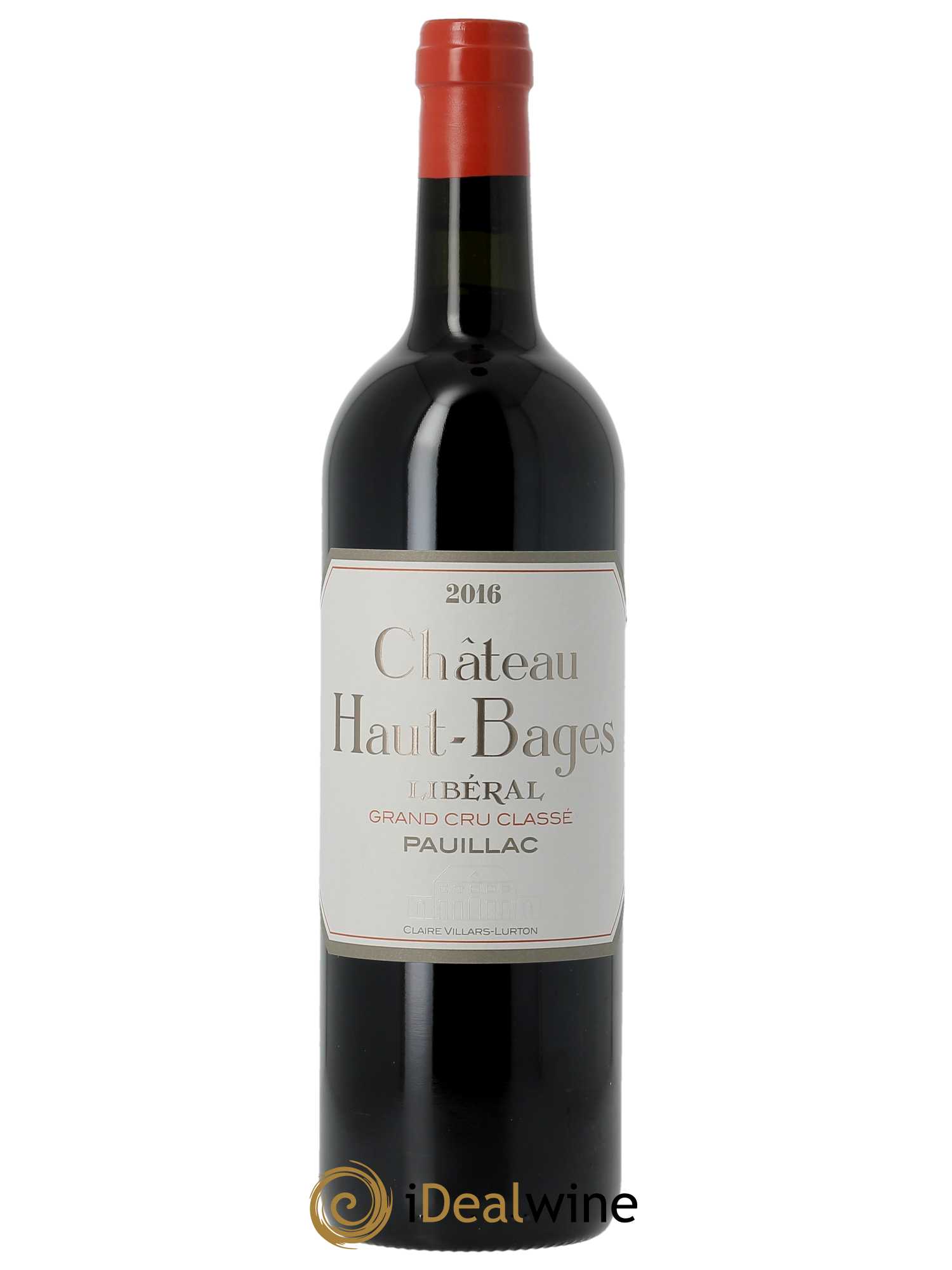 Château Haut Bages Libéral 5ème Grand Cru Classé (CBO à partir de 12 BTS) 2016 - Lot de 1 Bouteille