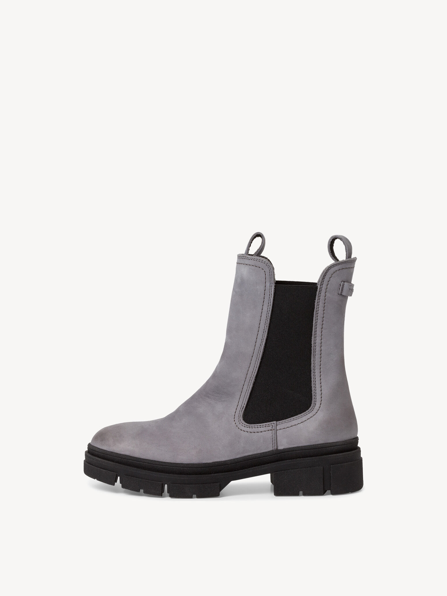 Bottine Chelsea en cuir - gris