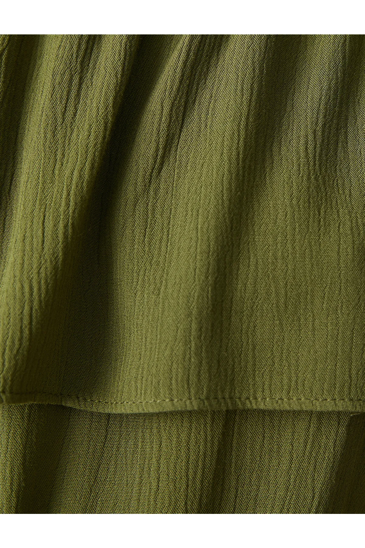 Koton  U-Boot-Ausschnitt, schlichtes Khaki-Midi-Damenkleid 3sak80001pw