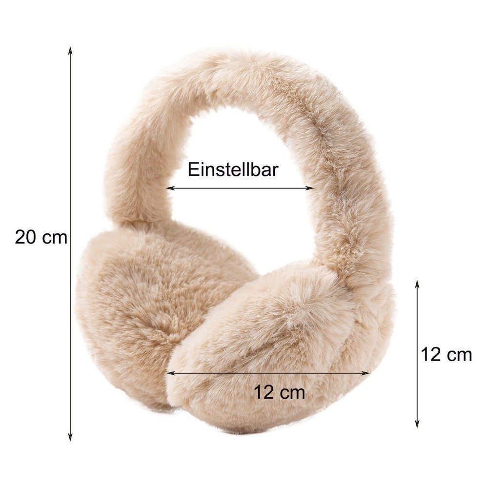 Tapferer Ping Ohrenwärmer Künstliche Wolle Ohrenschützer Damen Winter faltbar Ohrenschützer (1-St)