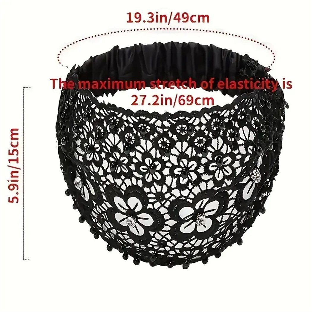 DAYUT Haarband Elegante Hollow Out Spitze Blume Muster Stirnband Frauen Haarschmuck, 3-tlg.