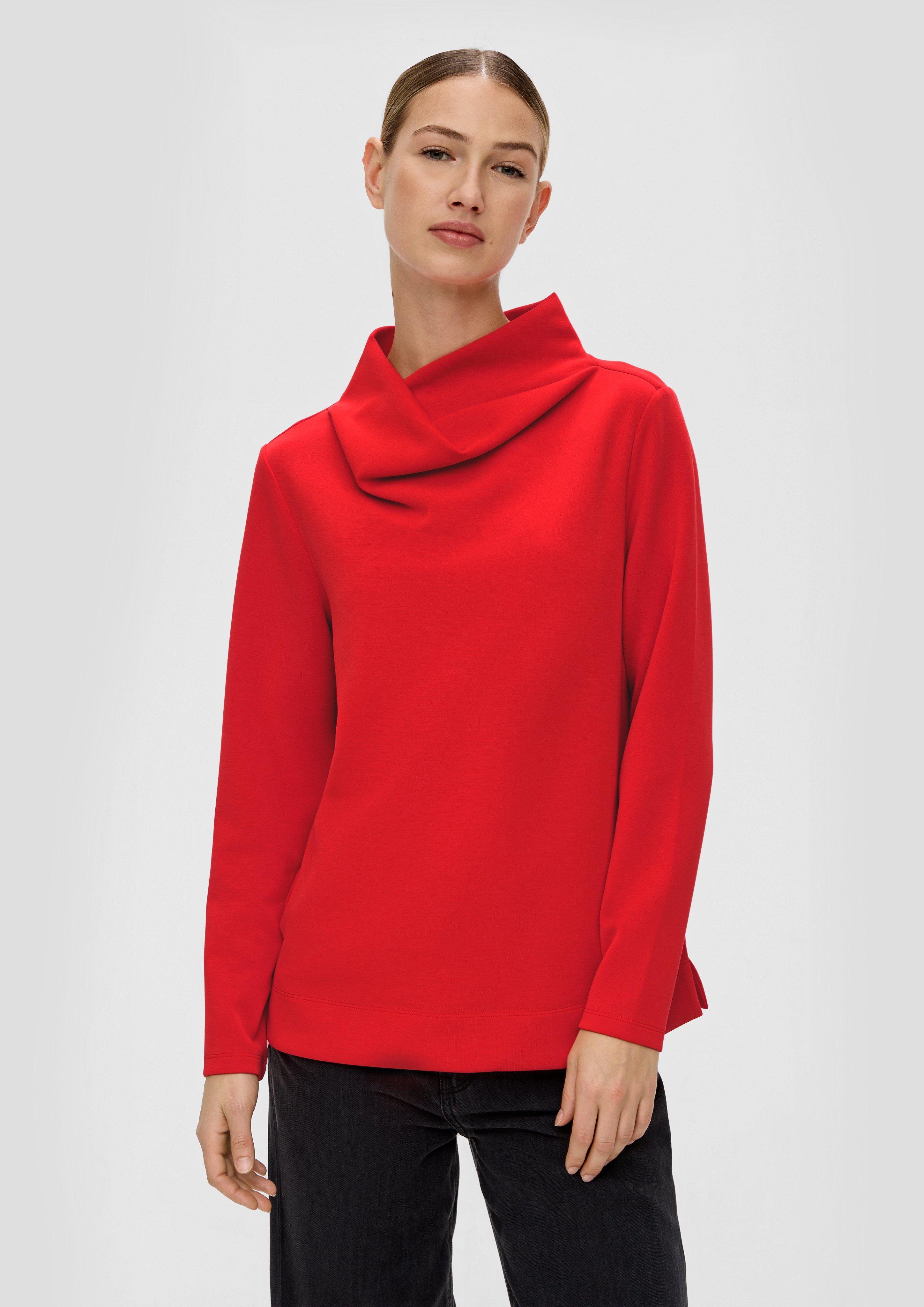 Scuba-Sweatshirt mit drapiertem Kragen  2143004-3074