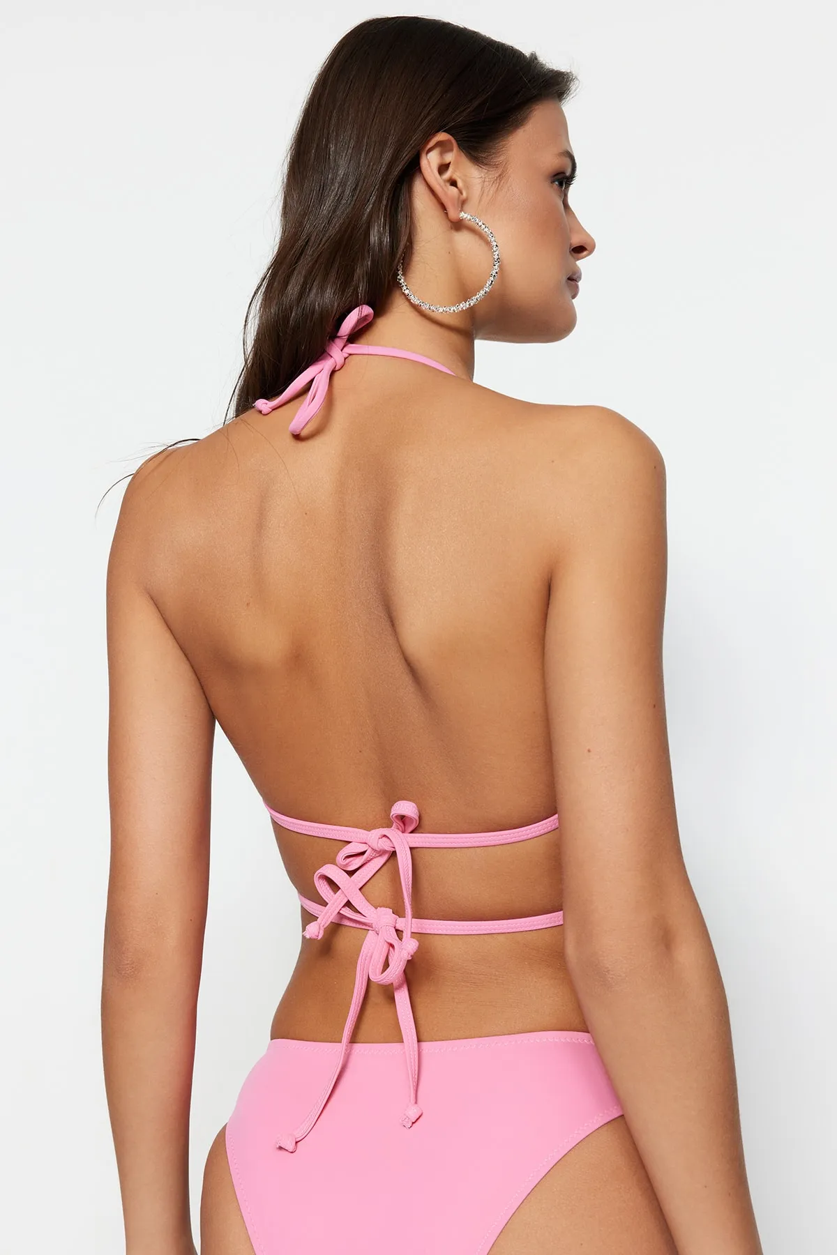 Trendyol Collection  Rosafarbenes Triangel-Accessoire-Bikinioberteil TBESS23BU00063