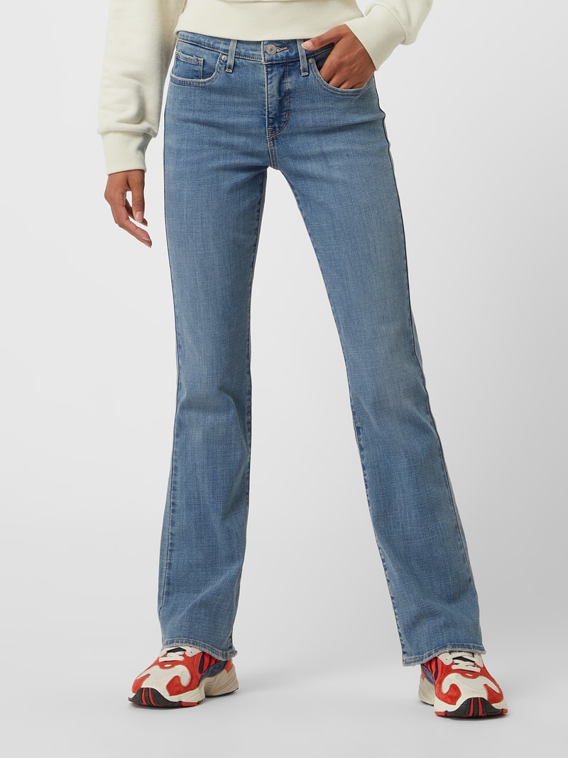Shaping Bootcut Jeans mit Stretch-Anteil Modell '315' in bleu
