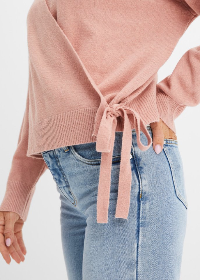 kurze Wickelstrickjacke
