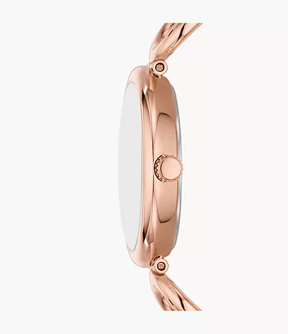 Fossil Uhr Carlie 3-Zeiger-Werk Edelstahl roségoldfarben