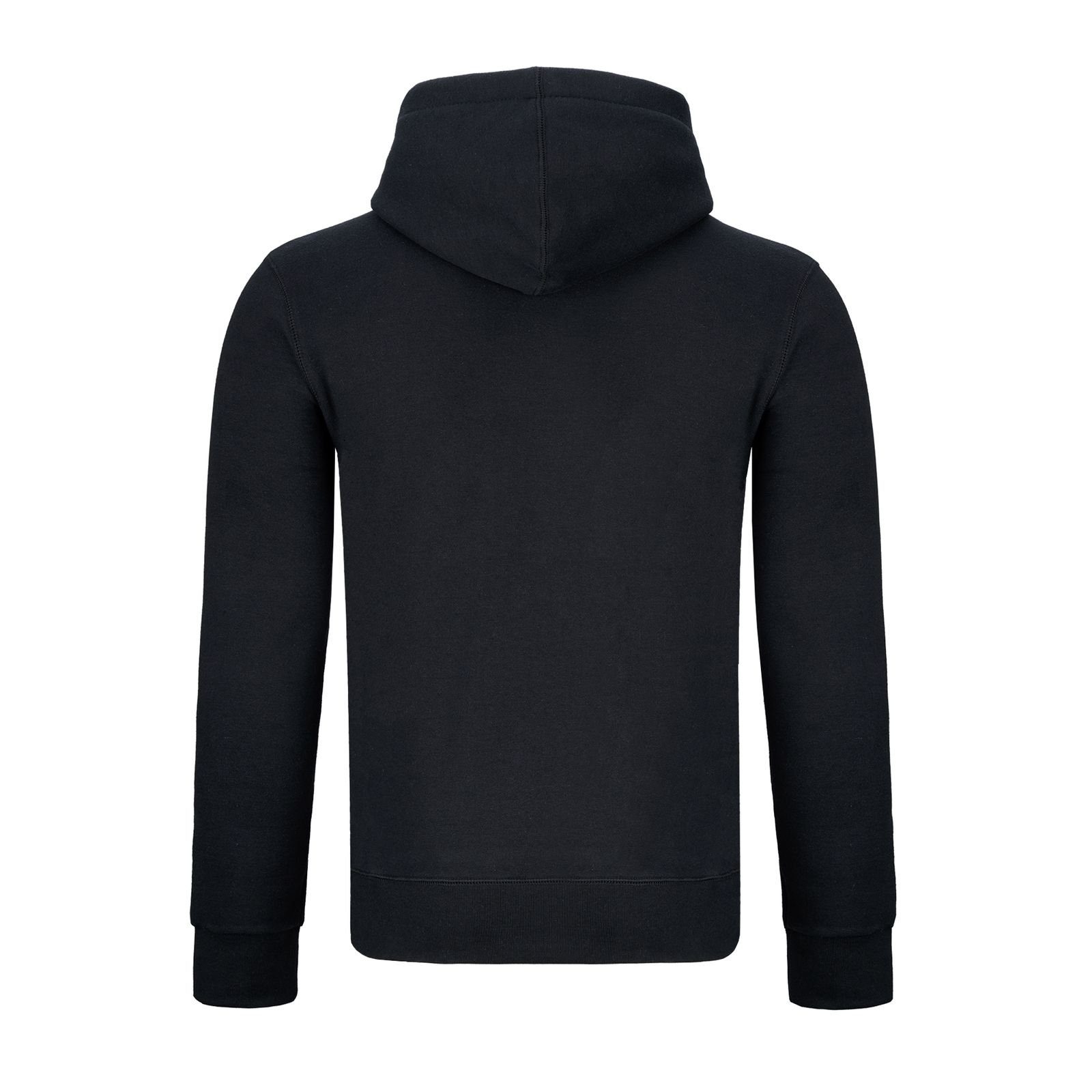 O'Poppy Jogginganzug Herren Lederpatch schwarz (2-tlg), mit Kapuze, Eingriffstaschen und Lederpatches