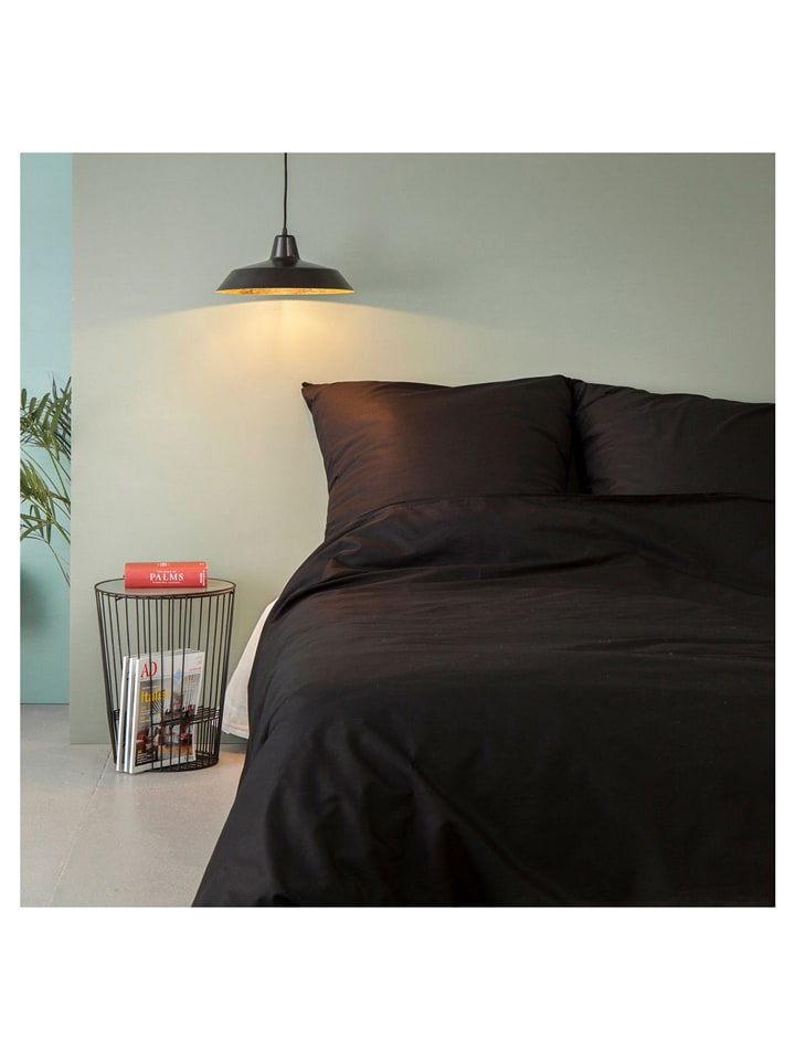 Colourful Cotton Renforcé-Bettwäsche-Set in Schwarz günstig kaufen