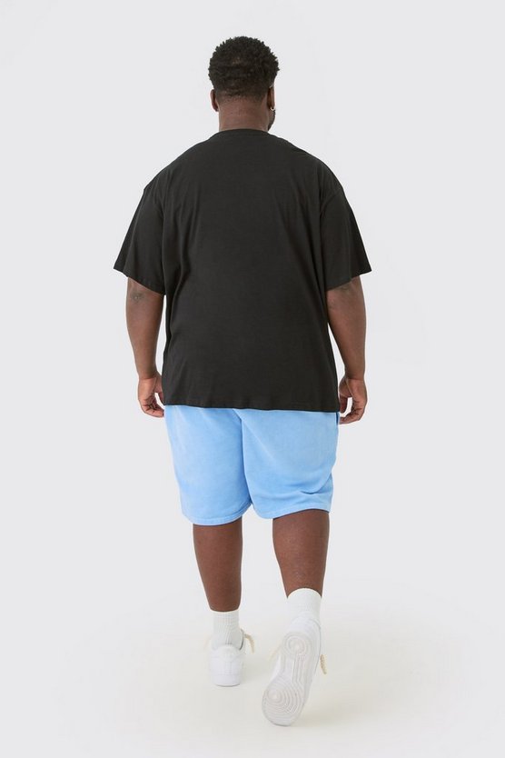 Plus Oversize Shorts in Blau