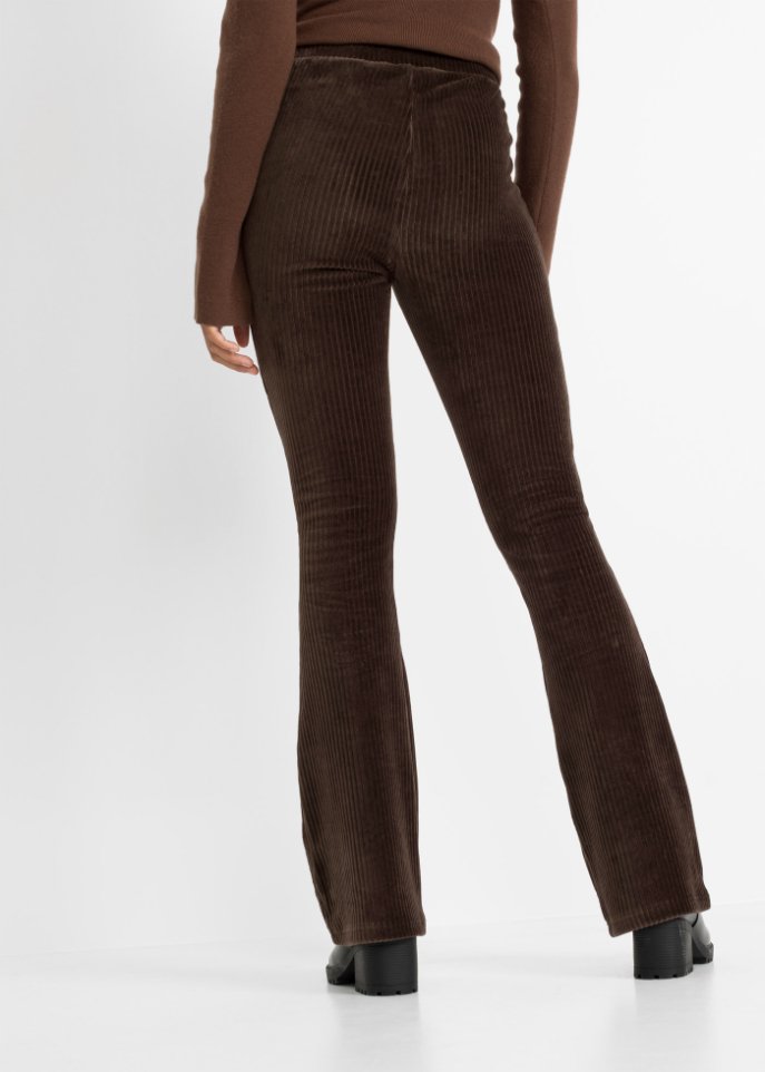 Ausgestellte Leggings in Cordoptik