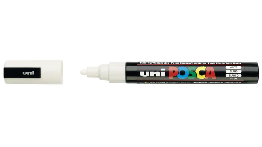 FABER-CASTELL  Marker UNI POSCA PC-5M weiß weiß