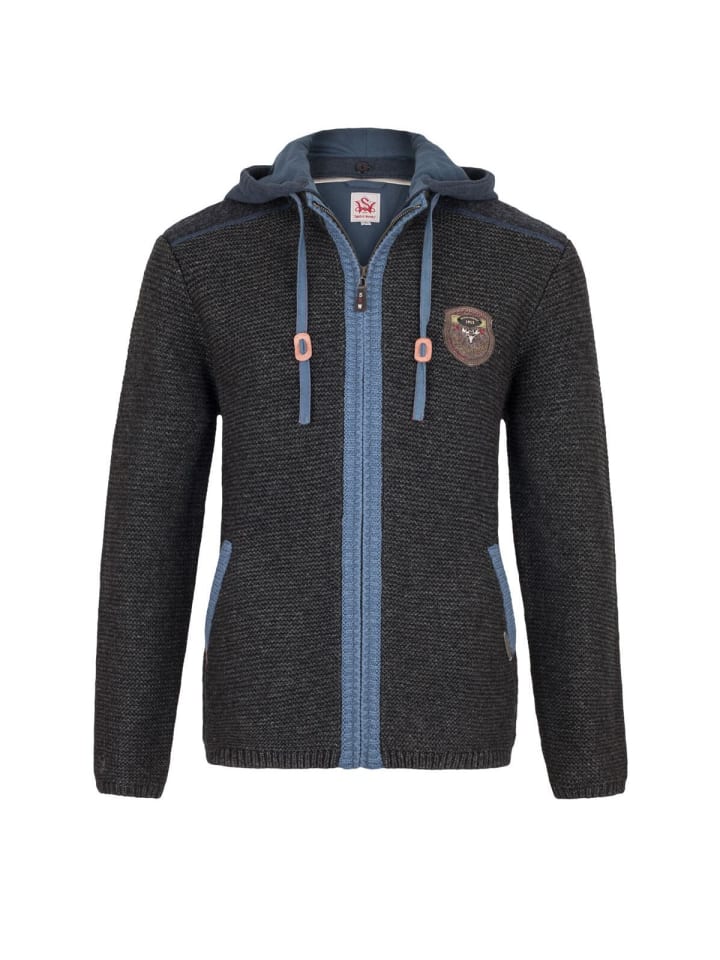 Spieth & Wensky Strickjacke DAKAR in dunkelgrau günstig kaufen S