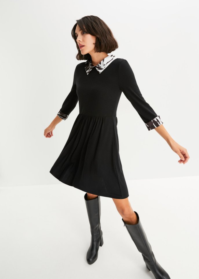 Kleid mit Blusenkragen
