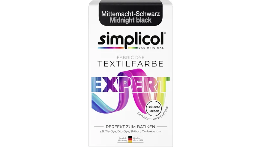 simplicol Textilfarbe expert Mitternacht-Schwarz 150 g