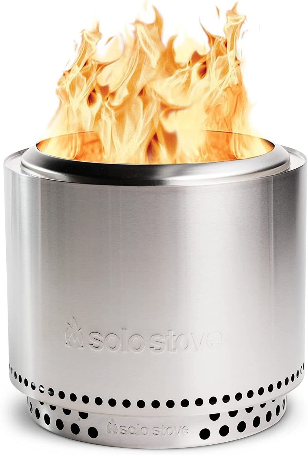 Solo Stove Feuerstelle Feuerschale Bonfire Outdoor-Kamin Edelstahl, mit Standfuß UVP 299€, (SONDERANGEBOT, nur für kurze Zeit, 1-St., für Terrasse, Garten, Feuertonne, Holzofen, Feuerkorb, Outdoor Kamin), Rostfrei, Feuerstelle, Terrassenofen für drau