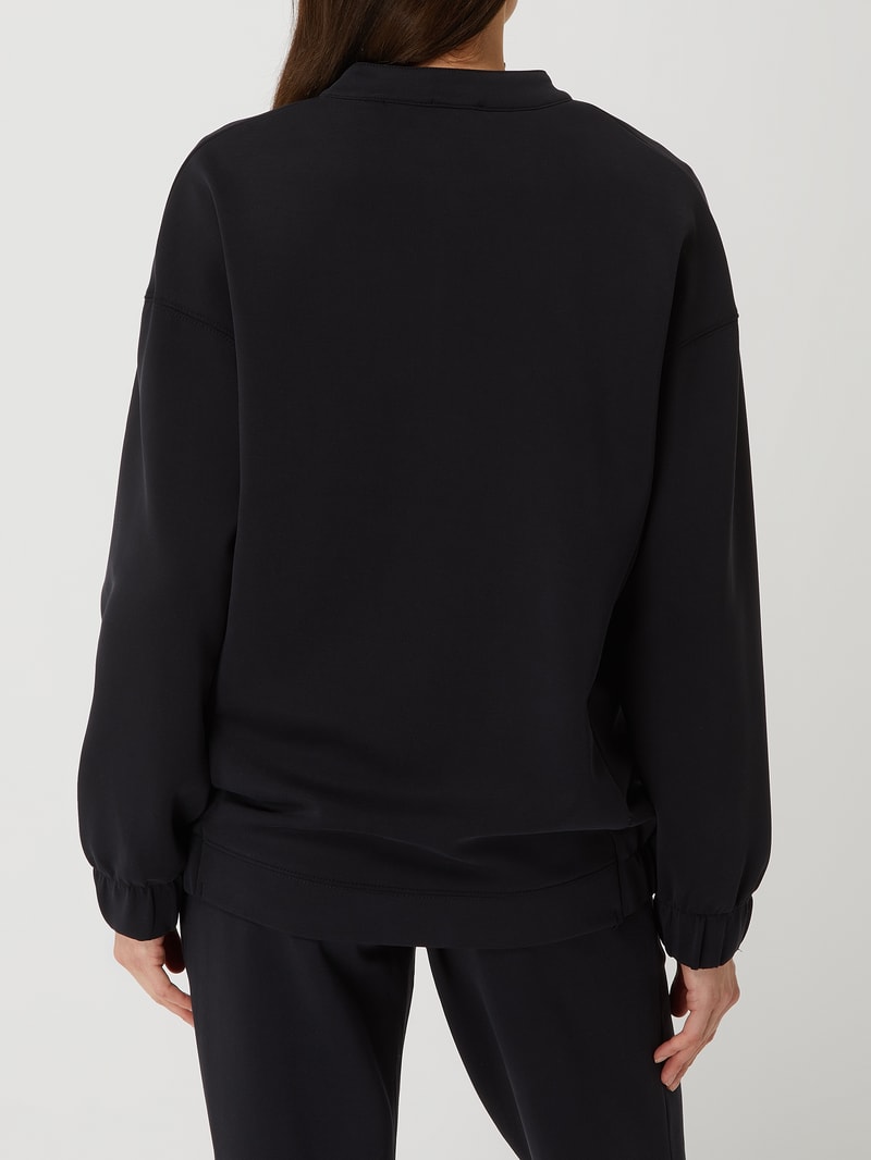 Sweatjacke aus Modalmischung in marineblau