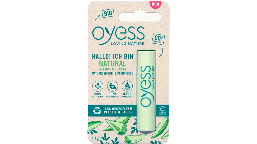 OYESS Lippenbalsamstift Natural 4.8 g