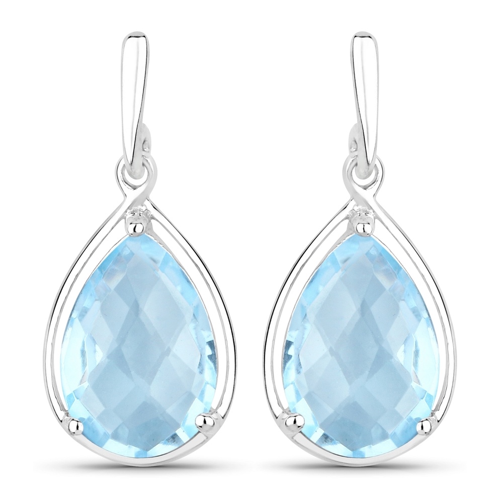 Rafaela Donata Boucles doreilles Argent sterling Topaz bleu en Argent Bijoux